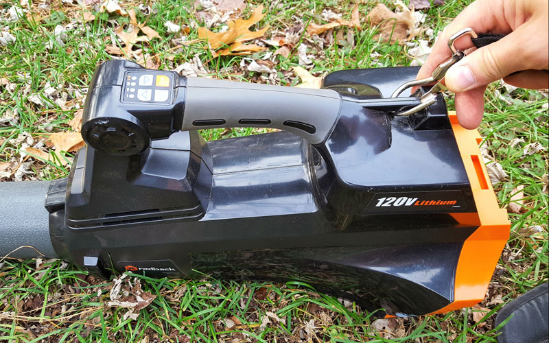 Redback 120V Blower shoulder strap and hook