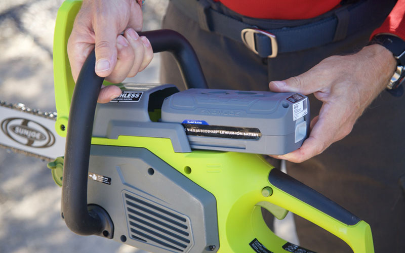 Sun Joe battery insertion small