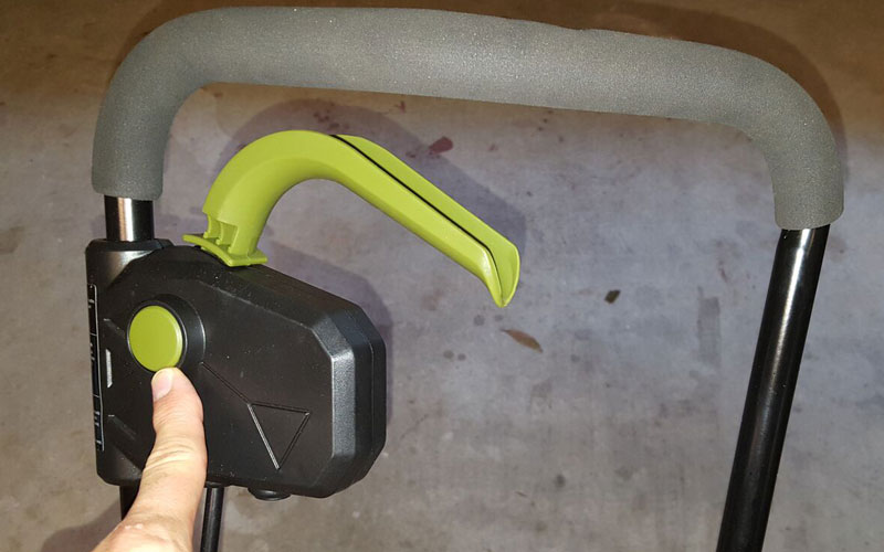 Sun Joe Cultivator button and trigger