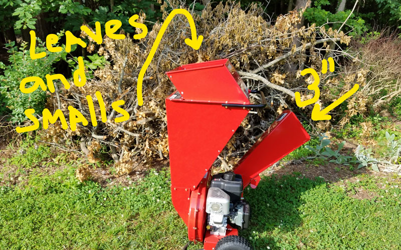 Troy-Bilt Chipper Shredder different hoppers