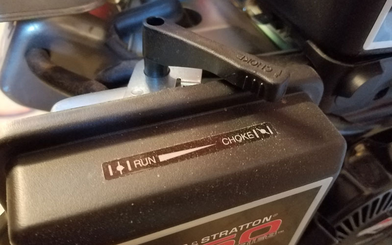 Troy-Bilt Chipper Shredder Shown cold starting