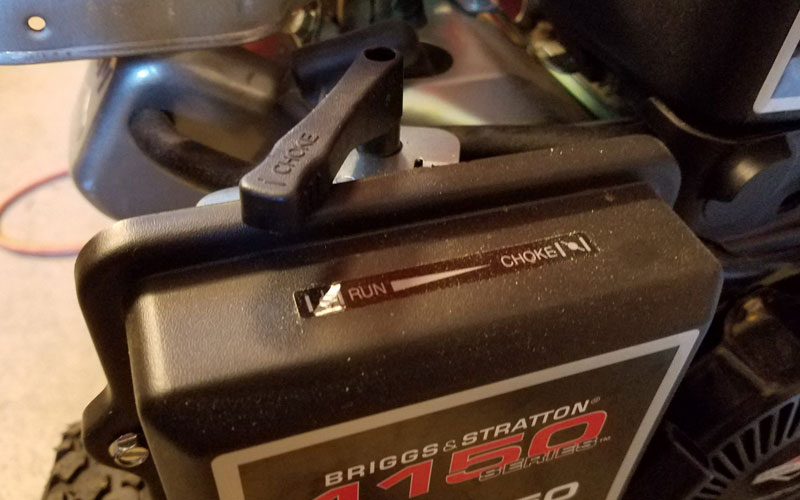 Troy-Bilt Chipper Shredder once the engine warms up