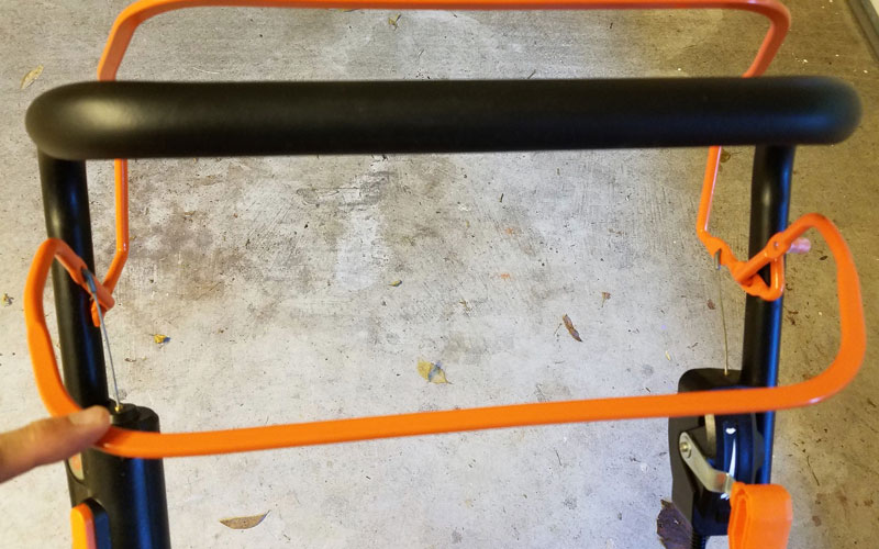 Yard Force 120V Cordless Mower start stop lever