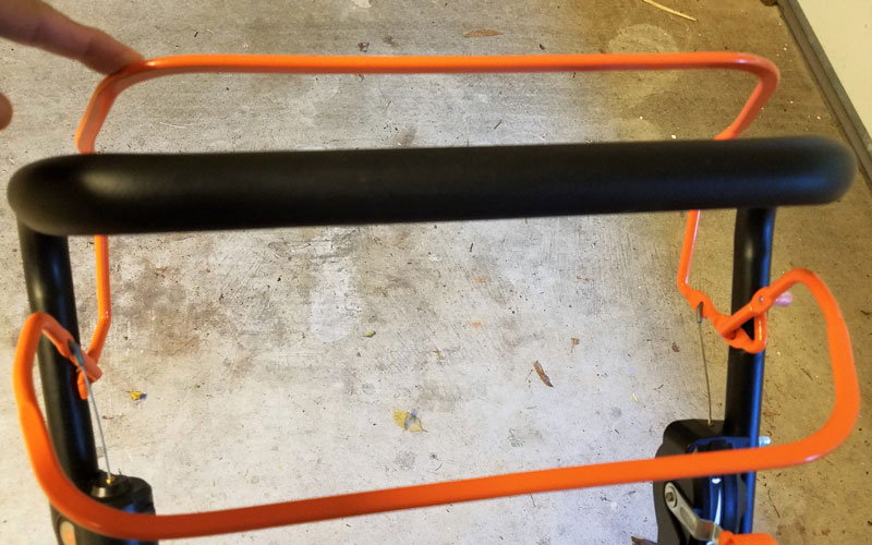 Yard Force 120V Cordless Mower self propelled switch lever on back of handle