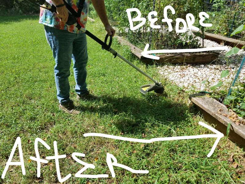 Yard-Force-120v-string-trimmer-edging-raised-beds