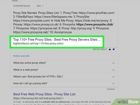 Step 3 Find a website that lists a lot of available proxies.