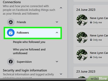 Step 6 Click Followers.