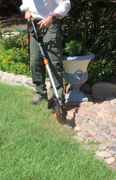 WORX GT Revolution edger in action