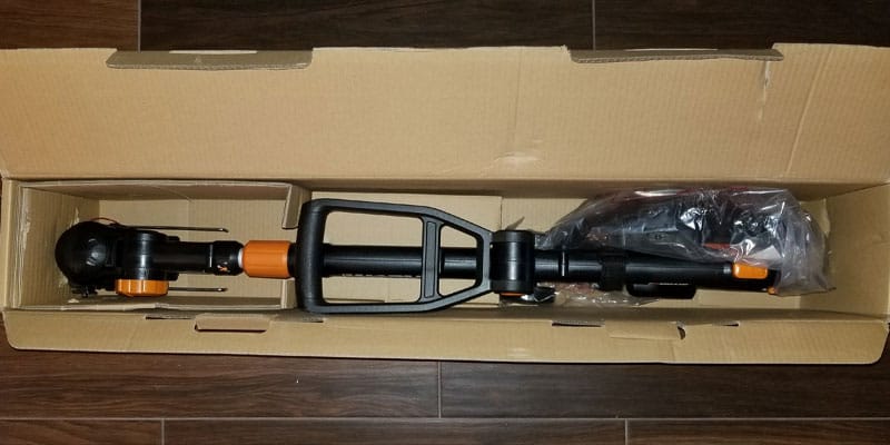 WORX GT Revolution string trimmer in packaging