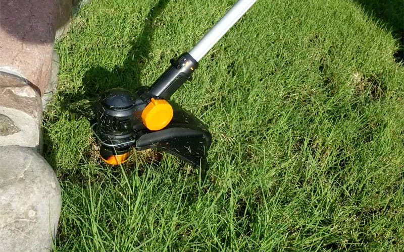 WORX GT Revolution string trimmer in action