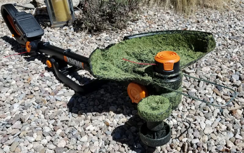 underside of WORX GT Revolution string trimmer