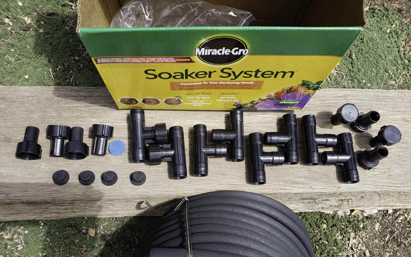 miracle grow soaker kit box with parts