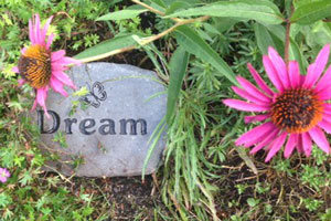 Engraved Garden Stone from Adirondack Stone Works