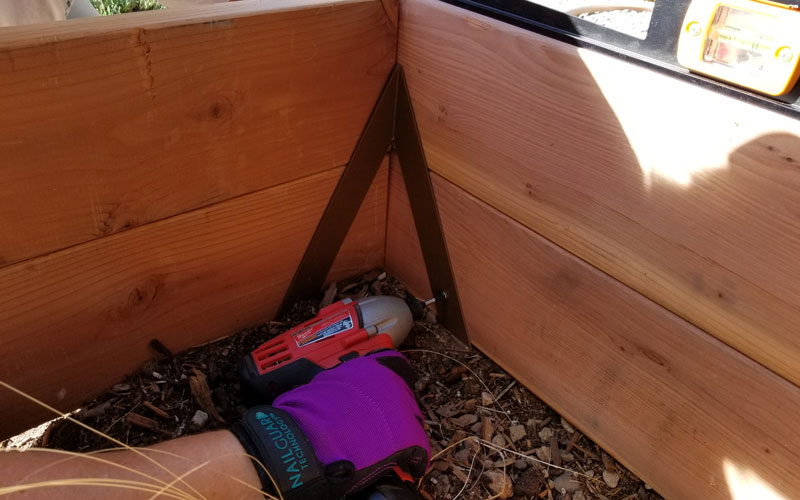 Instabrace screwing planks to brackets