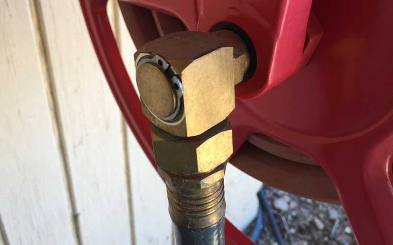 Solid brass swivel allows reel to move freely Crank Arm And Handle