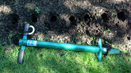 Use the ProPlugger bulb planter in moist soil