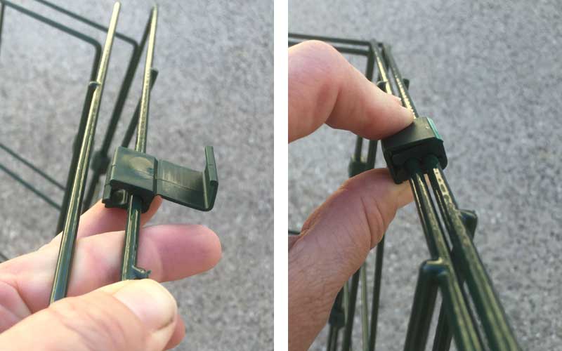 clips on support cage