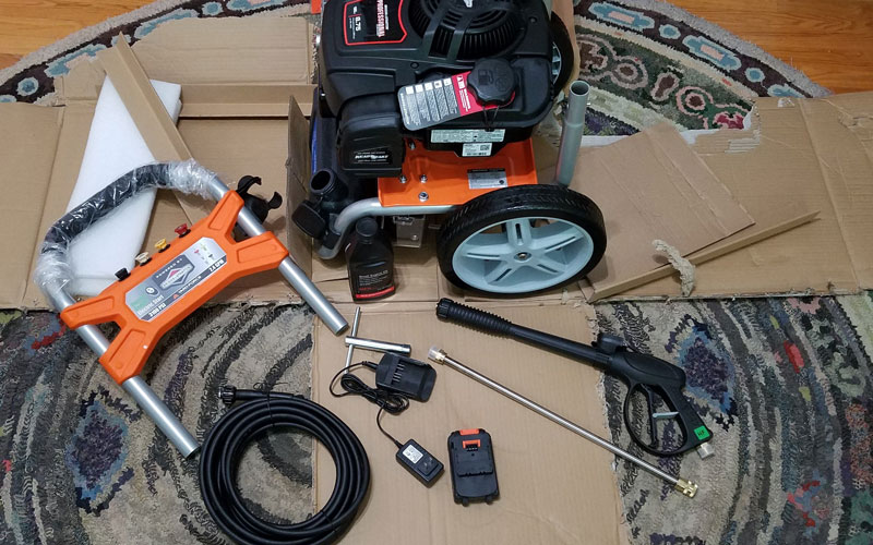 Yard Force Pressure Washer (YF3100ES-R) ready to assemble