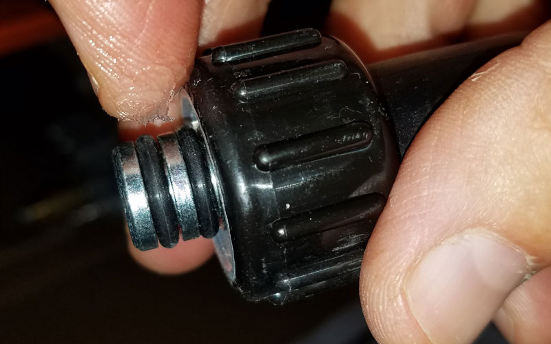 Yard Force Pressure Washer (YF3100ES-R) adding petroleum jelly