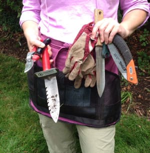 These are just some of the items I regularly carry in my garden apron - all without it getting in the way or feeling heavy.